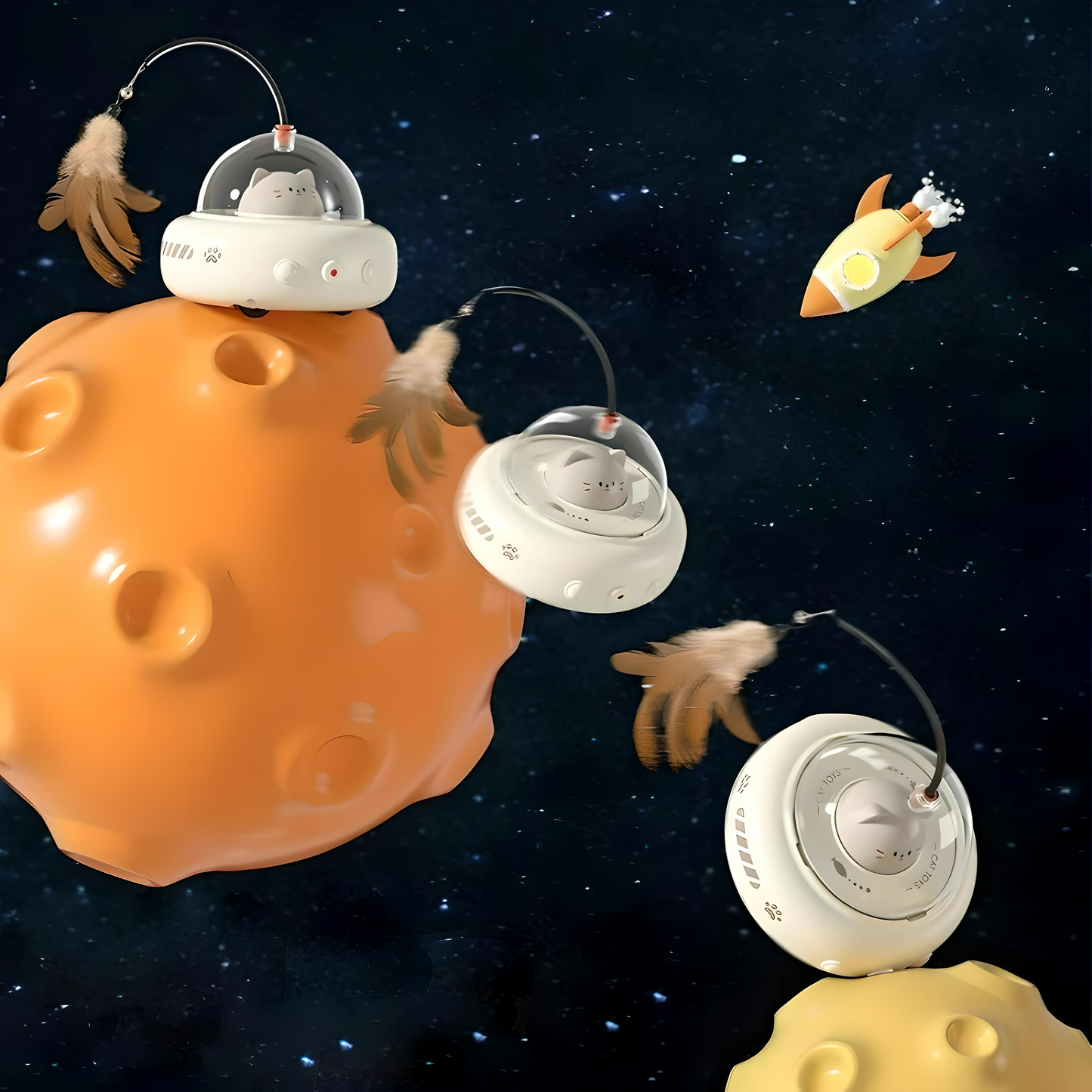 CatsGalaxy UFO 360° Laser Katzenspielzeug - CatsGalaxy
