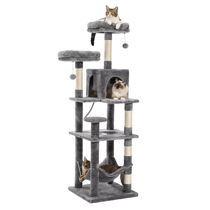 7-Ebenen Kratzbaum für große Katzen – Stabil, vielseitig & perfekt zum Spielen - CatsGalaxy