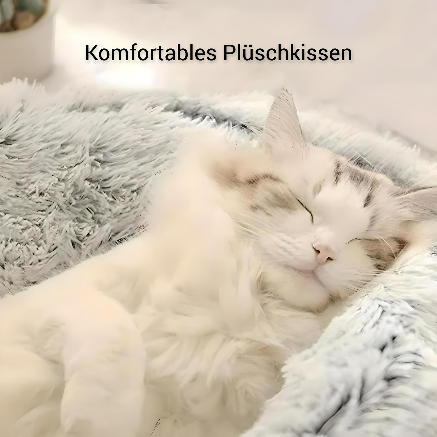 Winter Plüschbett für Katzen – Kuschelig, Stilvoll & Zeitlos - CatsGalaxy