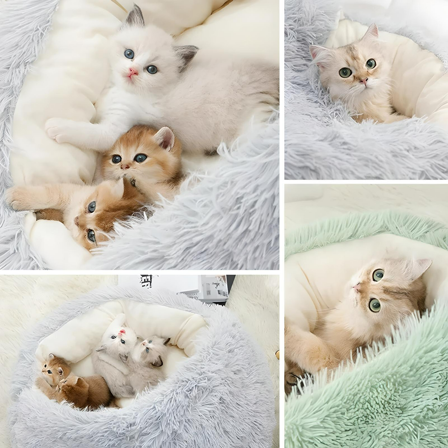 Winter Plüschbett für Katzen – Kuschelig, Stilvoll & Zeitlos - CatsGalaxy