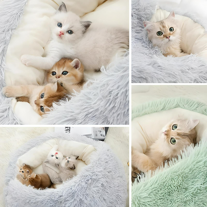 Winter Plüschbett für Katzen – Kuschelig, Stilvoll & Zeitlos - CatsGalaxy