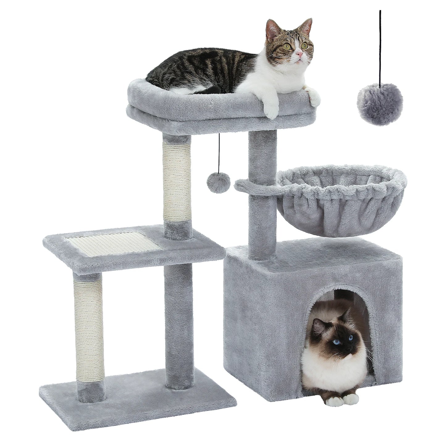 Flexibler Kratzbaum für kleine Katzen – Vielseitig, gemütlich & spielerisch! - CatsGalaxy