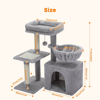 Flexibler Kratzbaum für kleine Katzen – Vielseitig, gemütlich & spielerisch! - CatsGalaxy