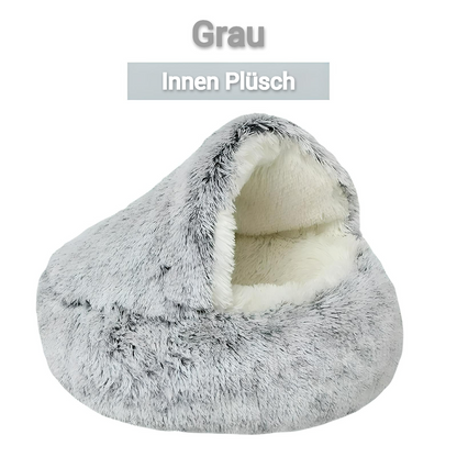 Winter Plüschbett für Katzen – Kuschelig, Stilvoll & Zeitlos - CatsGalaxy
