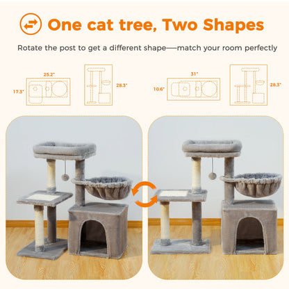 Flexibler Kratzbaum für kleine Katzen – Vielseitig, gemütlich & spielerisch! - CatsGalaxy