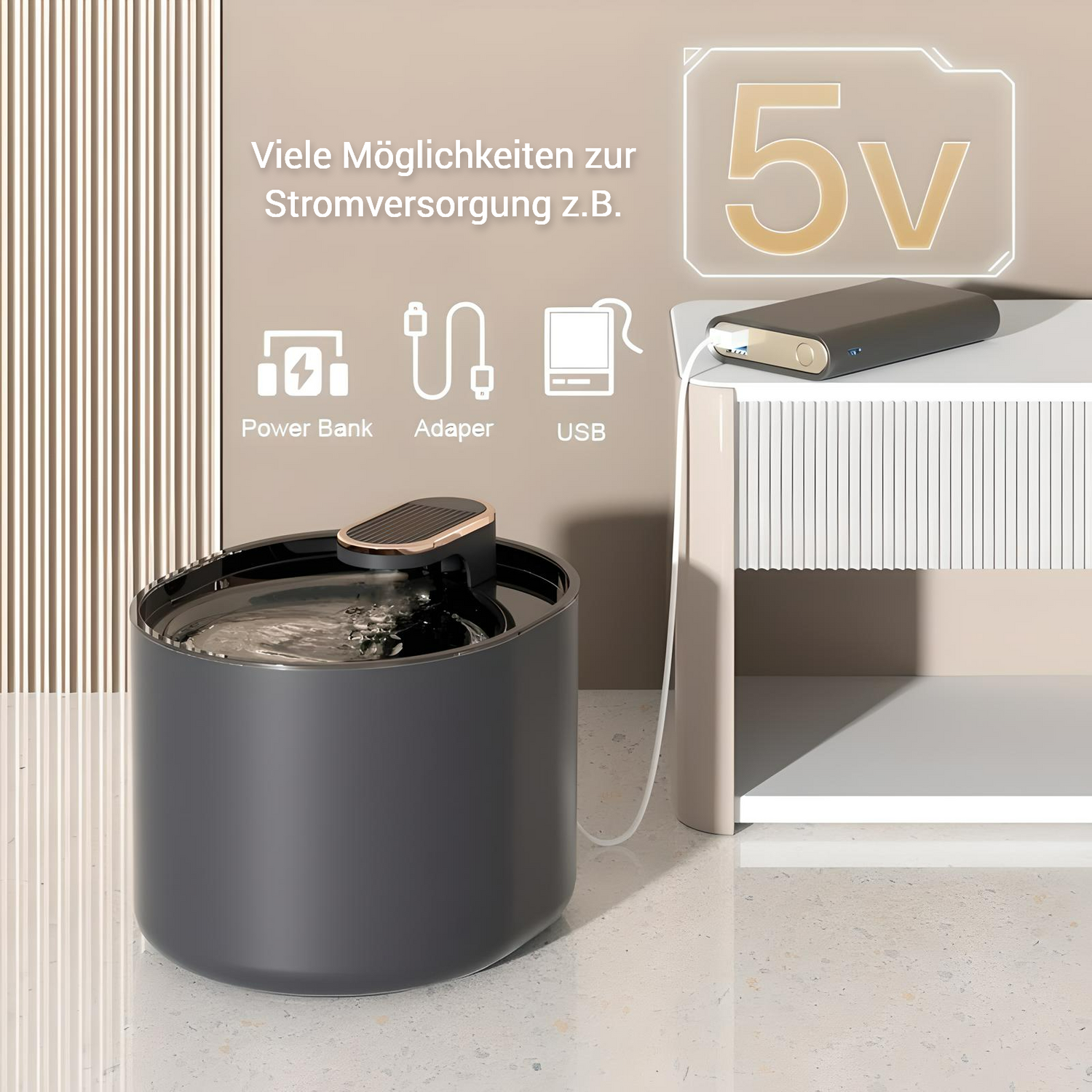 Leiser Premium-Wasserspender mit LED-Anzeige - CatsGalaxy