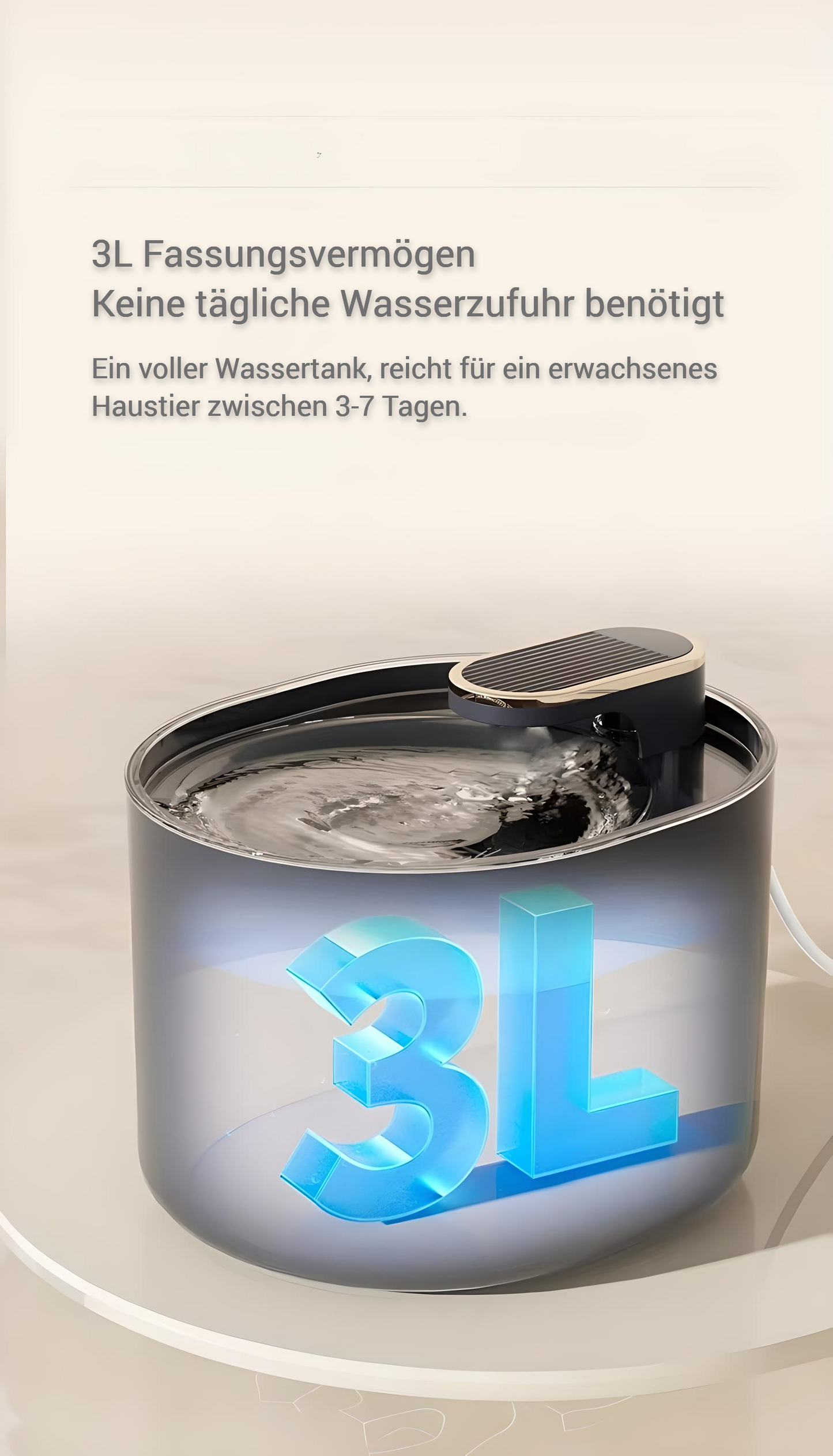 Leiser Premium-Wasserspender mit LED-Anzeige - CatsGalaxy