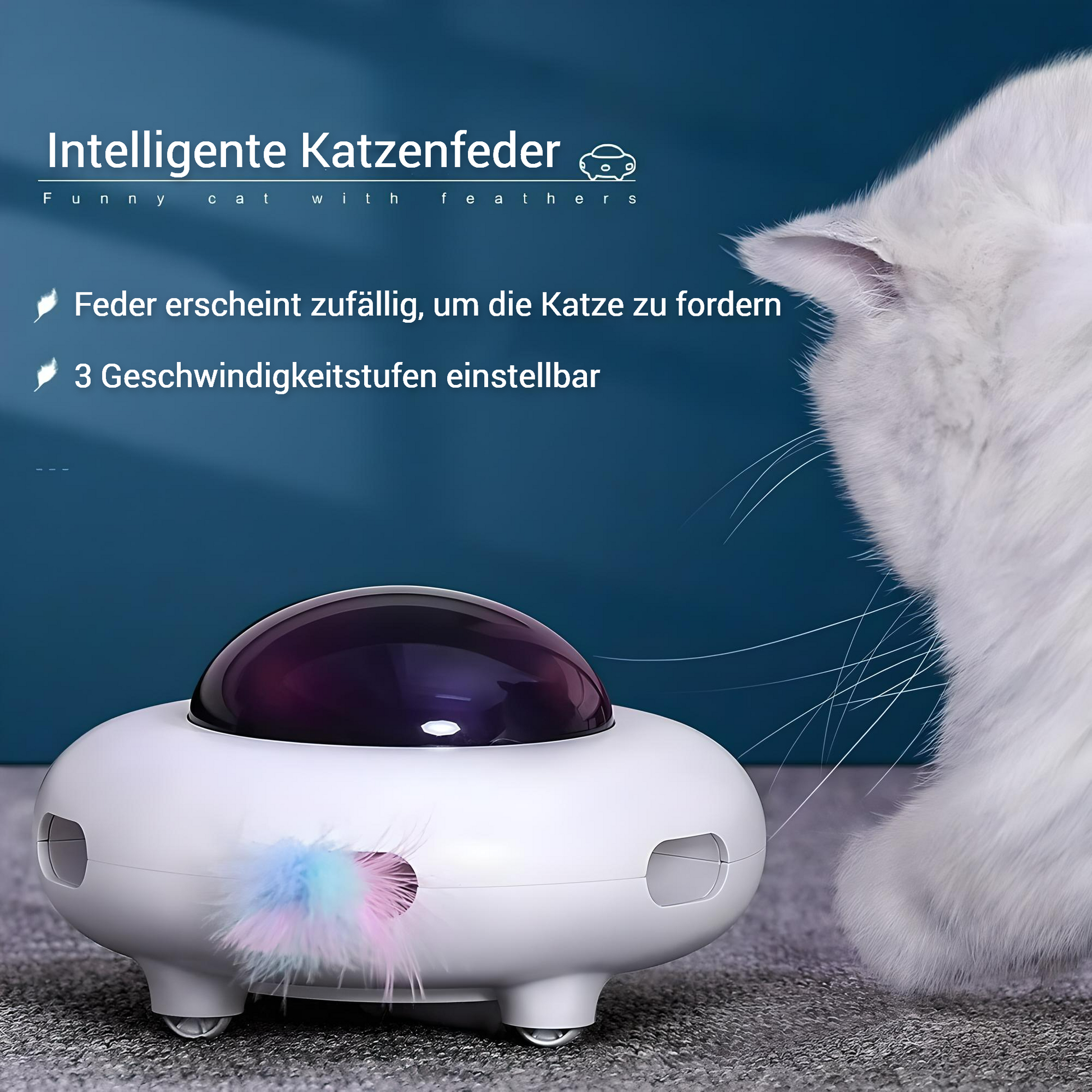 CatsGalaxy UFO Interaktives Katzenspielzeug - CatsGalaxy