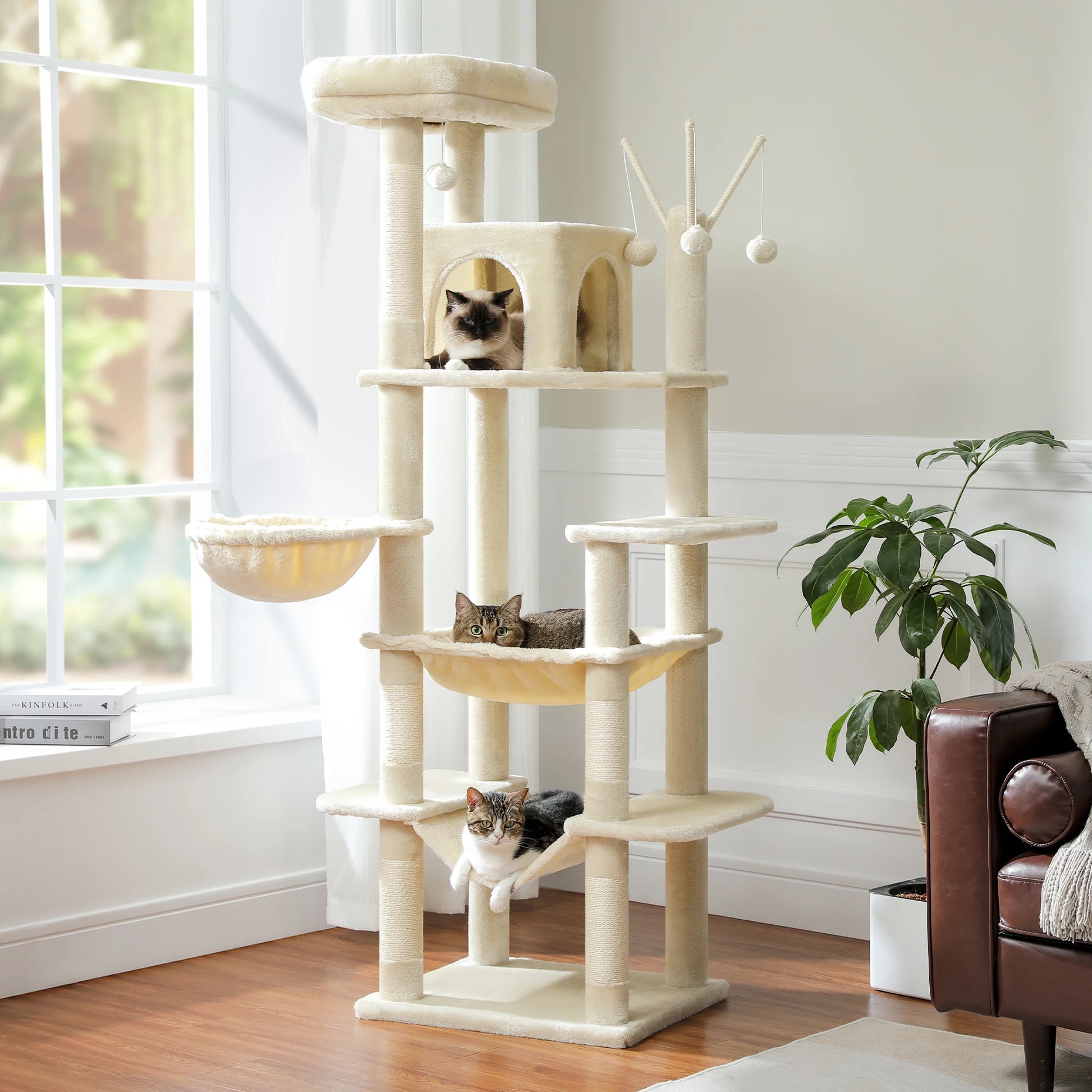 7-Ebenen Kratzbaum für große Katzen – Stabil, vielseitig & perfekt zum Spielen - CatsGalaxy