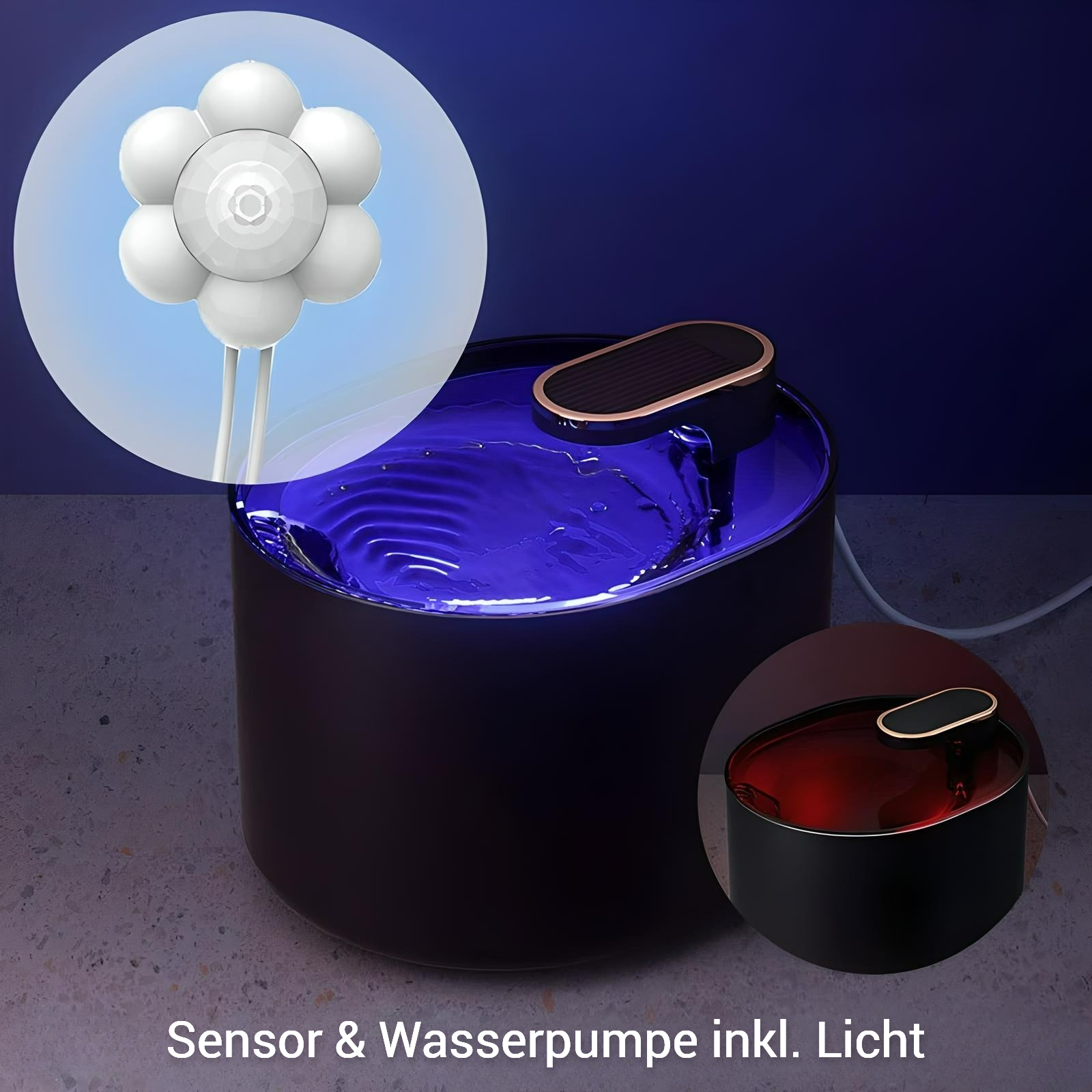 Leiser Premium-Wasserspender mit LED-Anzeige - CatsGalaxy