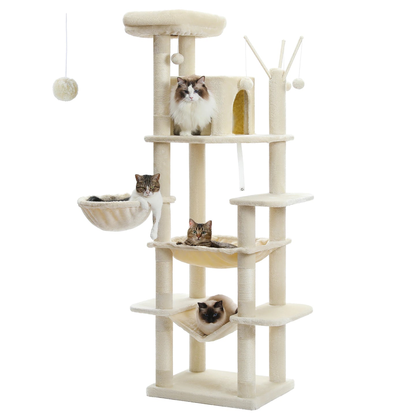 7-Ebenen Kratzbaum für große Katzen – Stabil, vielseitig & perfekt zum Spielen - CatsGalaxy
